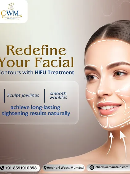 This graphic explains how HIFU works to redefine your facial contours without surgery. It's an excellent option for sculpting the jawline and smoothing wrinkles, delivering long-lasting tightening results that look completely natural.