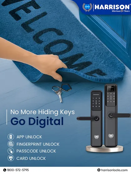 Say goodbye to hiding keys under the doormat. With our digital locks, you can go completely keyless, using your fingerprint, a passcode, an RFID card, or our mobile app for seamless and secure entry every time.
