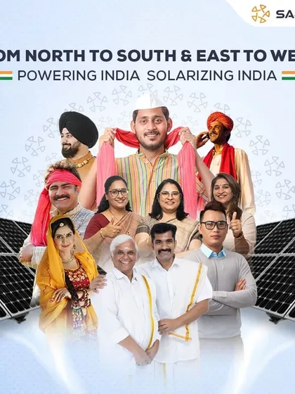 From North to South and East to West, we are on a mission to power and solarize India. Our brand represents the diversity and unity of our nation, bringing clean, renewable energy to every corner of the country.