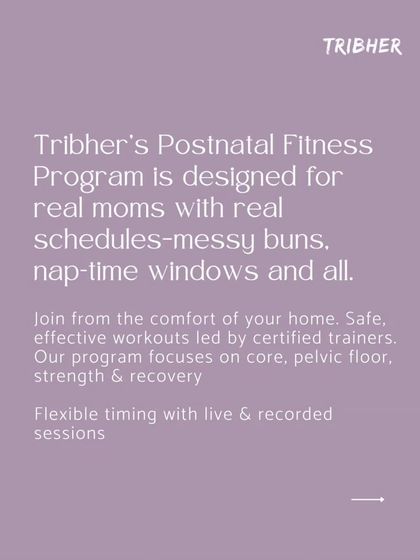 Our postnatal fitness program is designed for real moms with real schedules. Join from home for safe, effective workouts with flexible timing through live and recorded sessions.