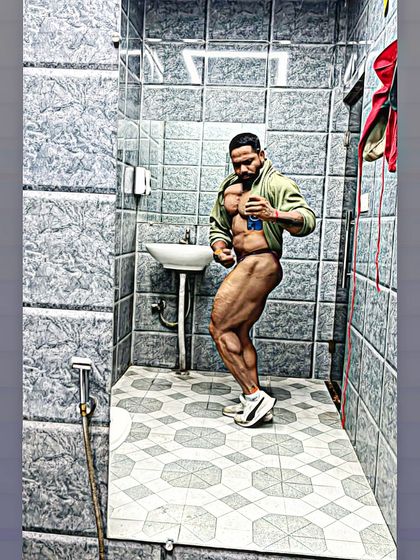 Sacrificing temporary fun for permanent dreams. A mirror selfie showing leg development.