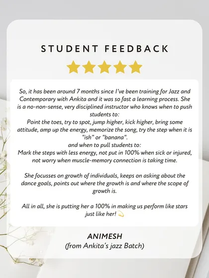 "She focuses on growth of individuals." This feedback from a student highlights our teaching philosophy. We push our students to be their best while providing constant support.