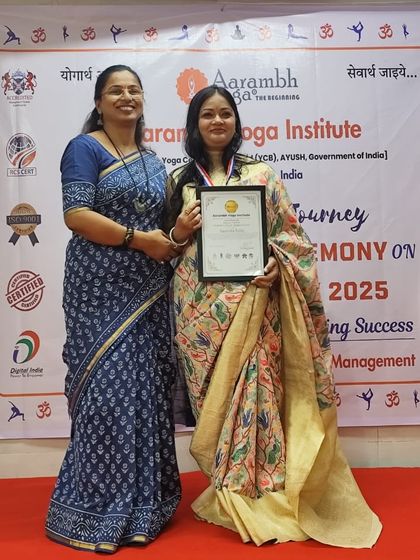 Another happy graduate receiving her certificate at our felicitation ceremony, celebrating her journey and achievement.