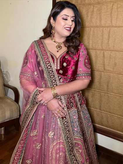 A candid, happy moment. This look was all about making her feel confident and beautiful so she could enjoy the celebration to the fullest.