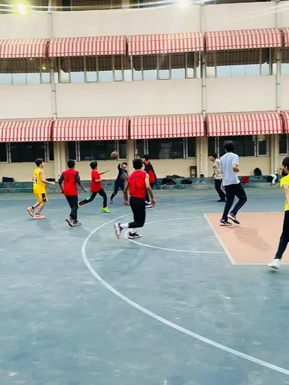 The senior team in action during their victorious friendly match.