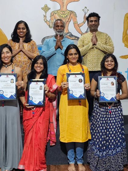Our incredible Yin Yoga TTC graduates, holding their certificates with pride. Their journey into self-discovery and teaching has just begun.