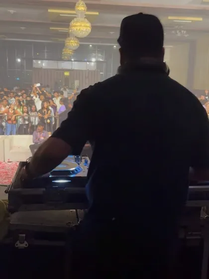 The view from the back of the stage, showing the scale of the event.