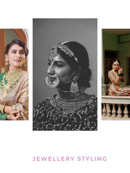 A look at our jewelry styling service. We help you navigate the world of bridal jewelry, from selecting statement pieces to styling heirloom treasures, ensuring every detail is perfect.