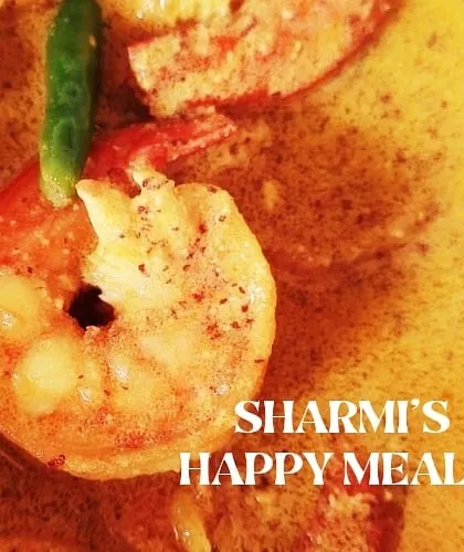 This image of a prawn curry was the very first post for my kitchen's own page. It represents the beginning of this wonderful journey of sharing my family's food with all of you.