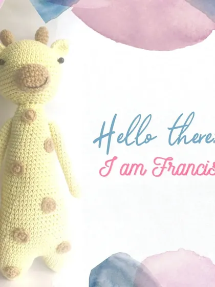 Meet Francis, the studious giraffe who believes in equality and loves to read. This amigurumi character is perfect for encouraging a love of learning and makes a thoughtful, handmade gift.