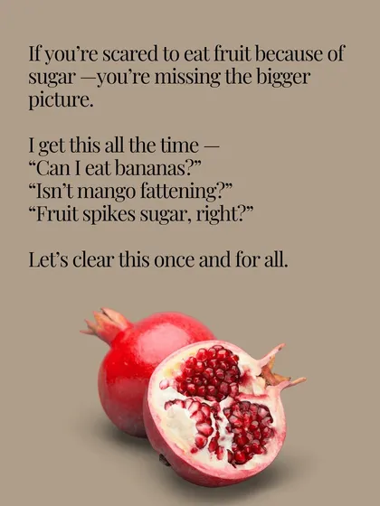Are you scared to eat fruit because of the sugar? You're missing the bigger picture. Let's clear this up once and for all.