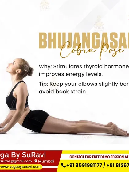 Bhujangasana (Cobra Pose) is excellent for thyroid health as it stimulates thyroid hormones and improves energy levels.