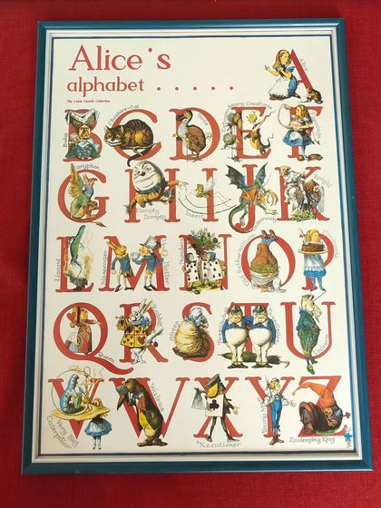 "Begin at the beginning..." Our fabulous framed 'Alice's Alphabet' poster is just one of the many little details that make our library a whimsical and inspiring place for children.
