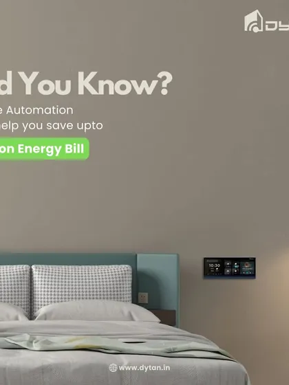 My home automation systems are designed to be intelligent about energy use, helping you save significantly on your electricity bills. By scheduling appliances and optimizing climate control, you can reduce waste without sacrificing comfort, as seen here with a HomePad in a modern bedroom.
