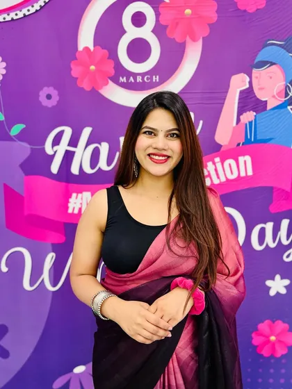 A bright smile for a happy Women's Day celebration at Samsung Noida. The energy was incredible.