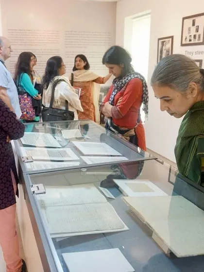 A photograph from a heritage walk and book discussion I organized at the Indraprastha College for Women archives in 2016. College archives are vital repositories for the history of education and women's movements in India.