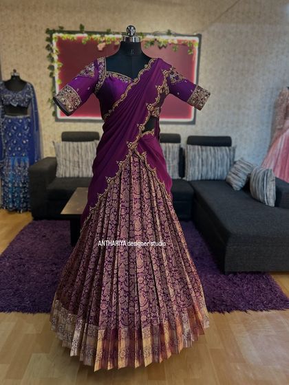 Anthariya by Nidhi Gowda - Custom Bridal & Occasion Wear Upcycled Kanjivaram Lehengas (Langa Voni) photo 33