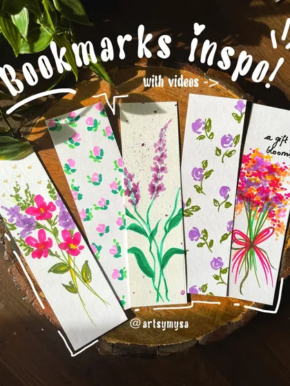 Some bookmark inspiration for you. These floral designs are simple to create but look so elegant.