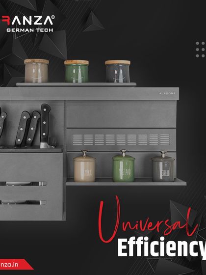 My Universal Efficiency accessories streamline your kitchen routine. This wall unit keeps knives sharp, spices fresh, and essentials organized in style.
