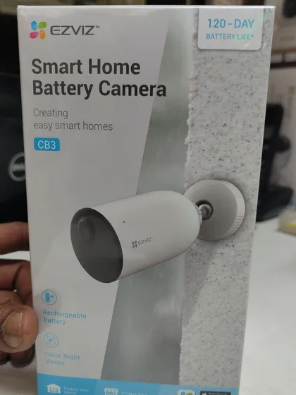 The EZVIZ CB3 is a completely wire-free smart home battery camera. It has a 120-day battery life, making it incredibly easy to install anywhere outside.