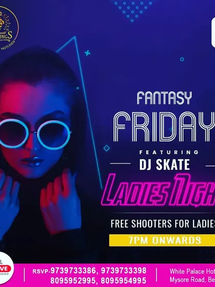 Another "Fantasy Friday" ladies night event poster for Brew Kings.