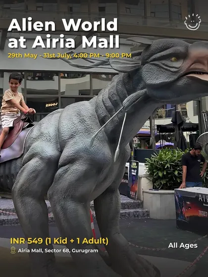 A thrilling alien ride at the Alien World event in Airia Mall.
