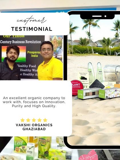 We are so grateful for our partners like Vakshi Organics. Their feedback on our focus on innovation, purity, and high quality means a lot to us. We believe in working with those who share our values.