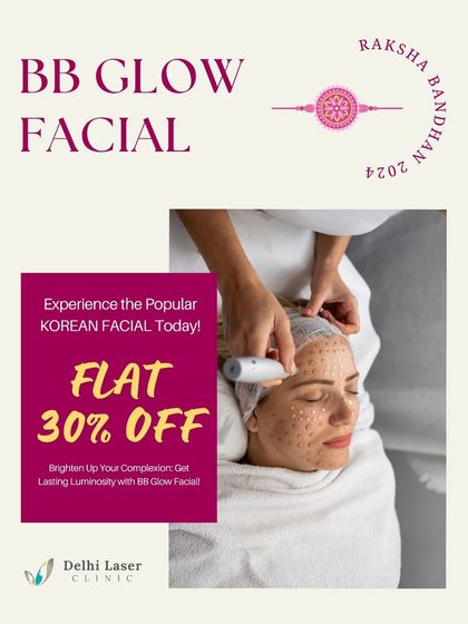 For special occasions like Raksha Bandhan, we offer discounts on our popular Korean BB Glow facial. It's the perfect treatment to achieve a bright, luminous complexion that lasts through all the festivities.
