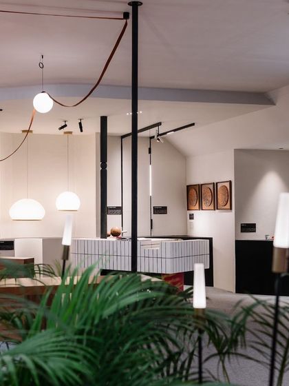 A symphony of lights at our Acetech exhibition booth. This image captures the interplay of different fixtures, creating a masterpiece of art and ambiance.