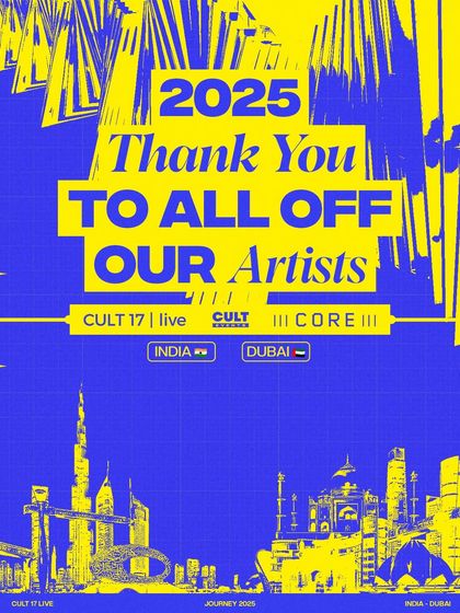 This graphic celebrates our successful 2025 season, reinforcing our brand as a bridge between the music scenes in India and Dubai.
