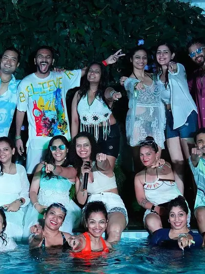 The party continues by the pool! A fun group photo with our instructors at the Goa convention. We believe in celebrating our hard work with lots of fun and memorable moments.