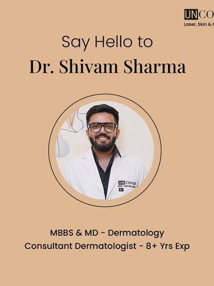 Introducing Dr. Shivam Sharma, who has joined our Noida clinic. With over 8 years of experience, he specializes in advanced skin and hair treatments.