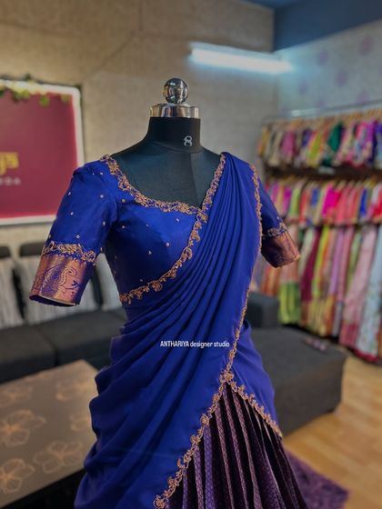 Anthariya by Nidhi Gowda - Custom Bridal & Occasion Wear Upcycled Kanjivaram Lehengas (Langa Voni) photo 28