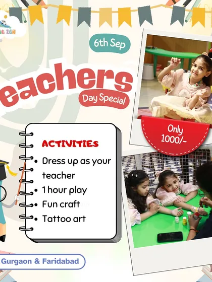 For our Teacher's Day special, kids got to dress up as their favorite teacher, enjoy playtime, make fun crafts, and get cool tattoo art.
