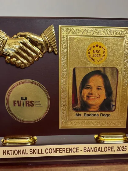 We are proud to share this moment of recognition for our Director, Rachna Rego, who participated as a panelist at the Financial Freedom & Awareness Program. Her contribution to the dialogue on financial literacy and empowerment was honored with this plaque.