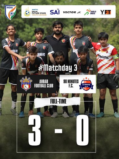 Another 3-0 victory for our U-13 squad on Matchday 3 of the HCL Youth League.