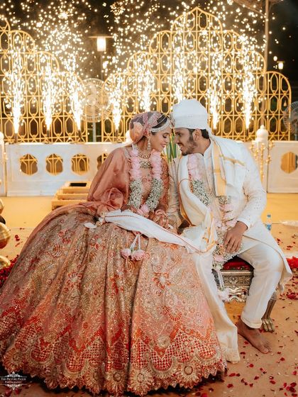 A magical moment for the couple at their Khandala wedding, with a backdrop of cold pyro fireworks. I can arrange for these special effects to make your key moments even more spectacular.