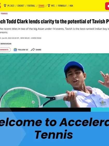 Our coaching philosophy delivers results, as highlighted in this news feature on our trainee, Tavish Pahwa, and his journey with Coach Todd Clark. We pride ourselves on nurturing top-ranked talent and providing the mentorship needed to succeed at national and international levels.