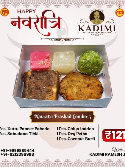 Our Navratri Prashad Combo 5 offers a delicious variety of snacks and sweets to enjoy during your fast.