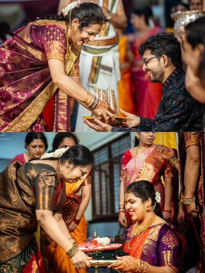 Documenting the beautiful rituals and family involvement during a traditional South Indian engagement ceremony.
