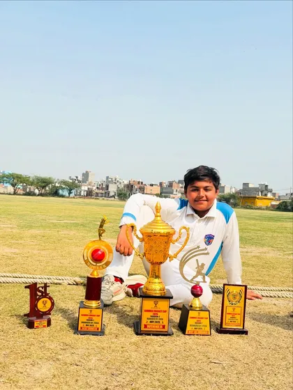 A player posing with his awards from the Summer Cricket Cup. We recognize and reward every outstanding performance.