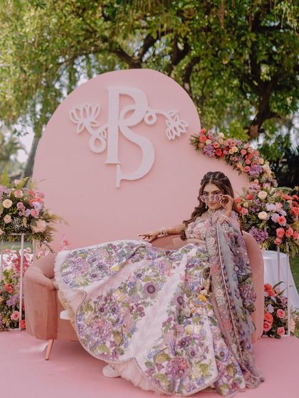 Another chic pose from the bride at her pastel-themed party. We love capturing our brides' unique personalities.