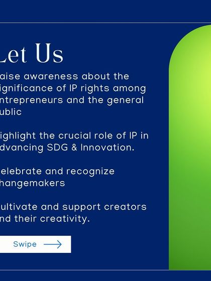 Our goals for the month include raising awareness of IP rights, highlighting IP's role in advancing SDGs, and supporting creators.