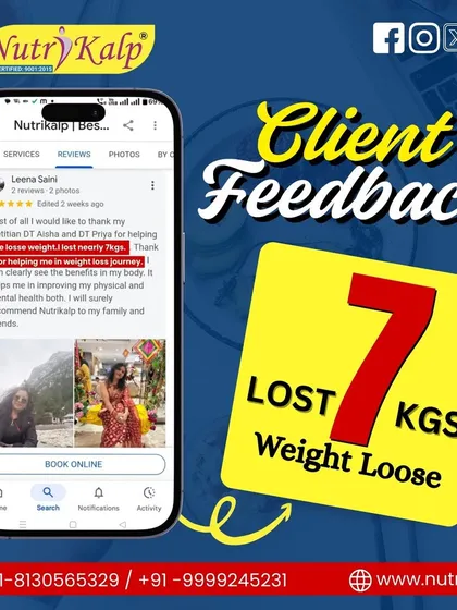 Leena Saini thanks our dietitians for helping her lose nearly 7 kgs. She notes improvements in both her physical and mental health and recommends us to family and friends.