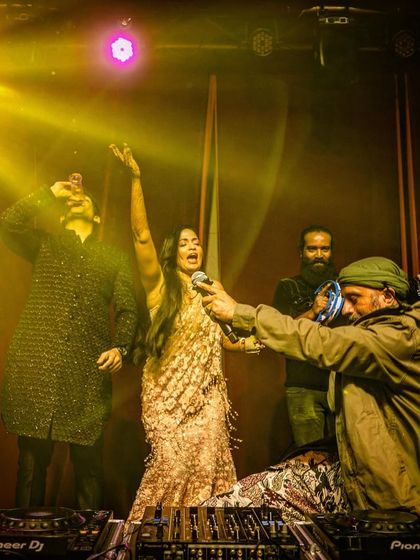 Smashing it one wedding at a time. A candid shot of me and the wedding party fully immersed in the music and the moment.