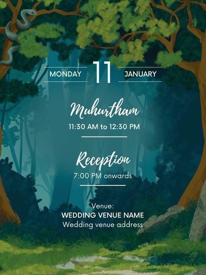 Rachita Burjupati - Custom Portraits & Illustrations Illustrated Wedding Invitations photo 8