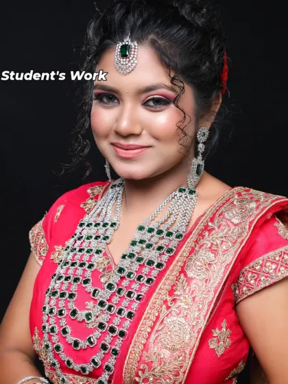 A flawless reception look with diamond jewelry, created by one of my students. These professional photos are essential for building a strong online presence.