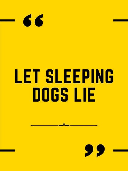 "Let sleeping dogs lie" is important advice. Waking a sleeping dog, especially by touching them, can trigger a startle reflex that may lead to a growl or snap. It's an involuntary response, so it's best to let them rest peacefully.