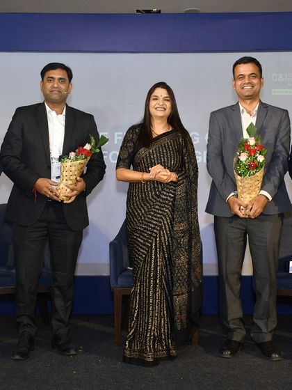 Our DGM, Saurabh Agarwal, at Mercom India's C&I Clean Energy Meet in Pune. He noted that with companies setting carbon neutrality goals, the demand for open access renewable energy is expected to grow rapidly.