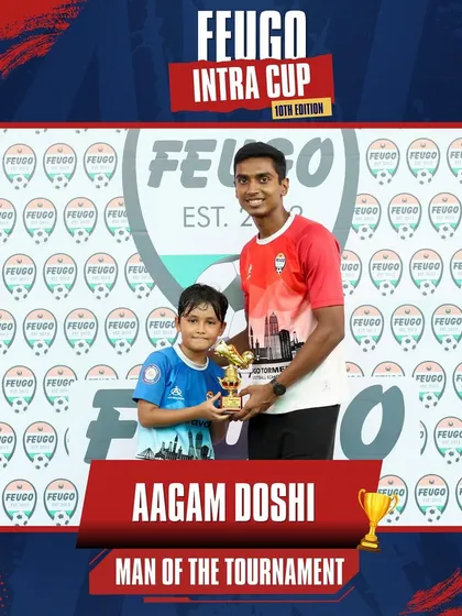 Aagam Doshi, named Man of the Tournament for his outstanding performance in the U-9 category.